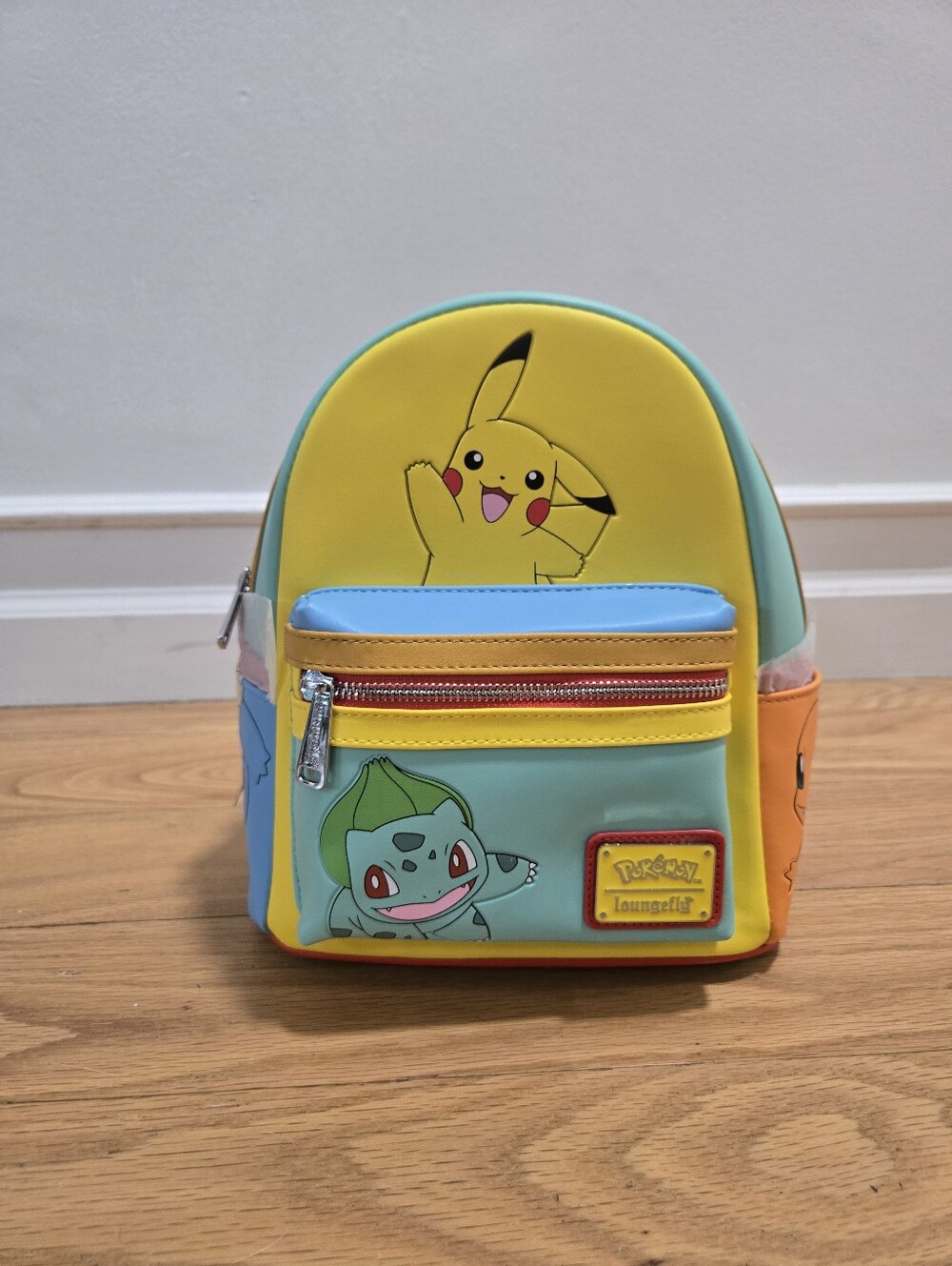 Loungefly Pokémon Color Block Starters Pikachu Charmander Squirtle Mini Backpack